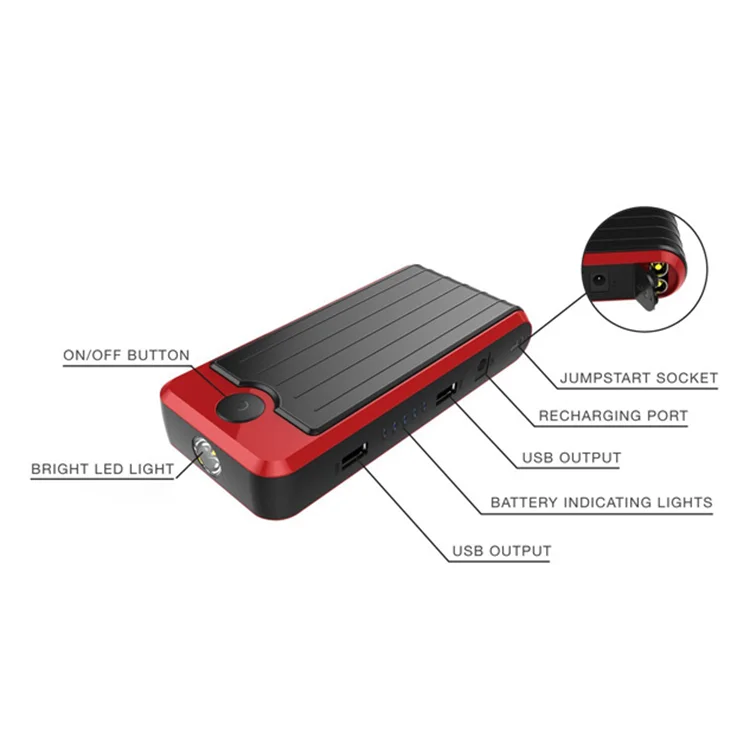 5v 9v12v 16v 19v Car Jump Starter Power Bank Car Jump Start Electric