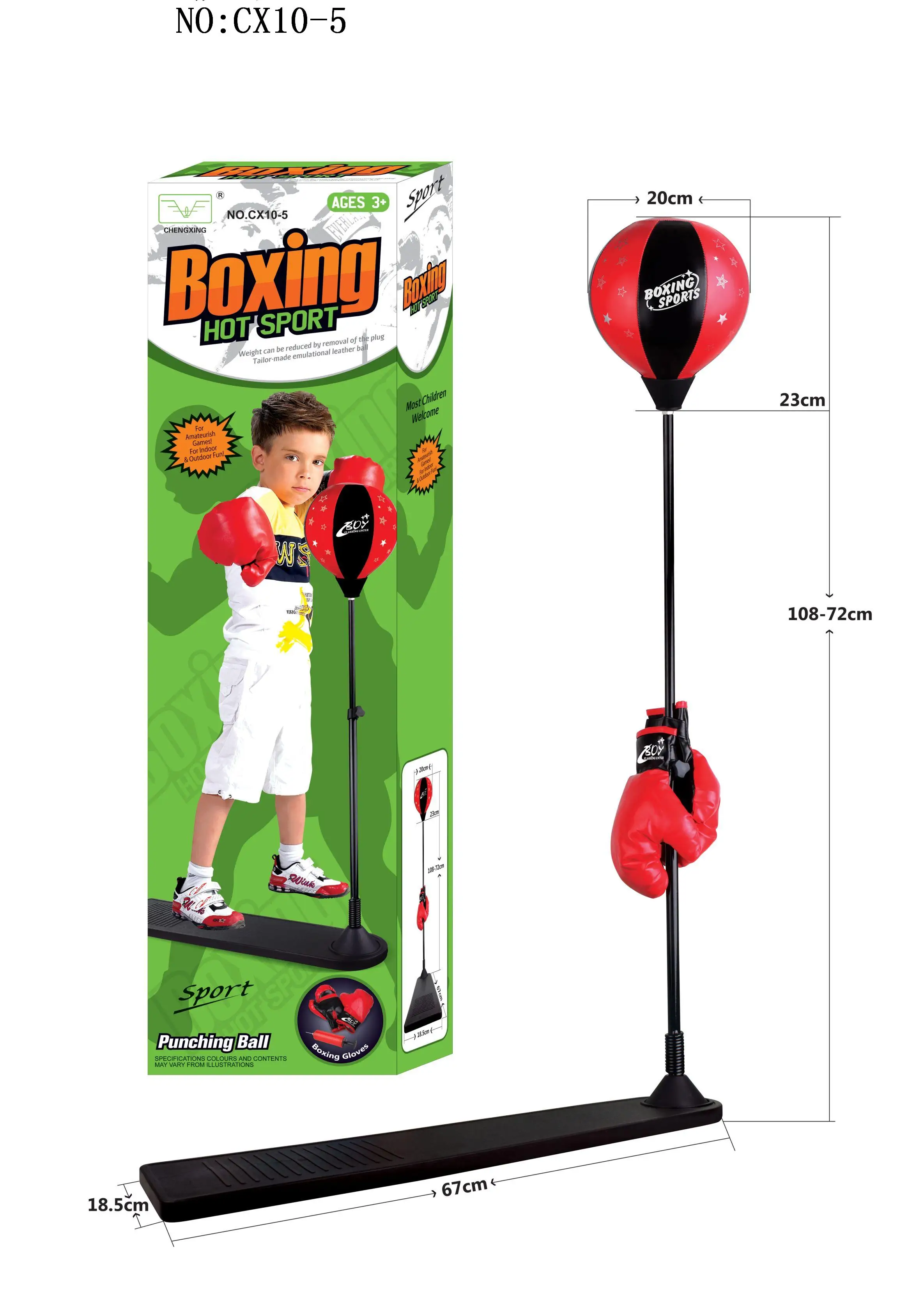 108 Cm Adjustable Boxing Sets For Boy Sports Game Toys With Pedals