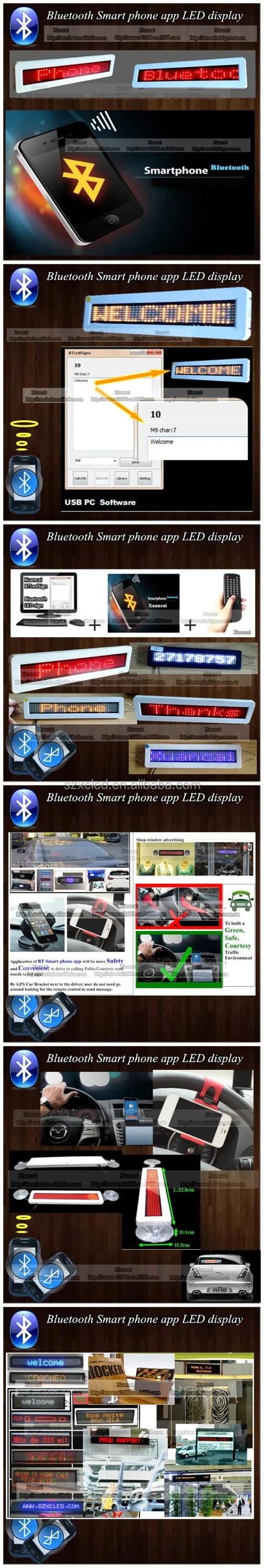 Bluetooth app android phone edit/calling operation led bluetooth message display sign