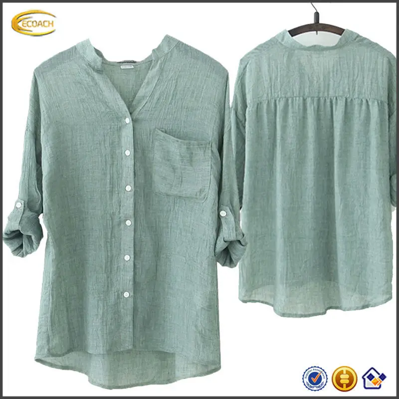 Oem Wholesale Women S V Neck 3 4 Sleeve Shirt Lehenga Blouse
