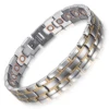 RainSo New Design embed Copper Sheet Stainless Steel bracelet with full magnets