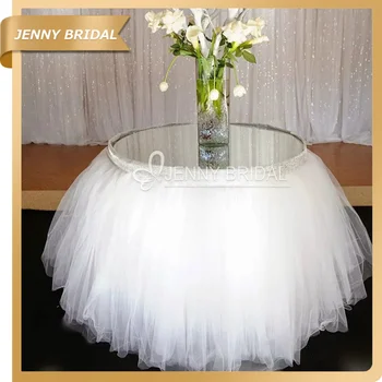 Tc091bulk Cheap White 120 Inch Round Tulle Tablecloths For Wedding