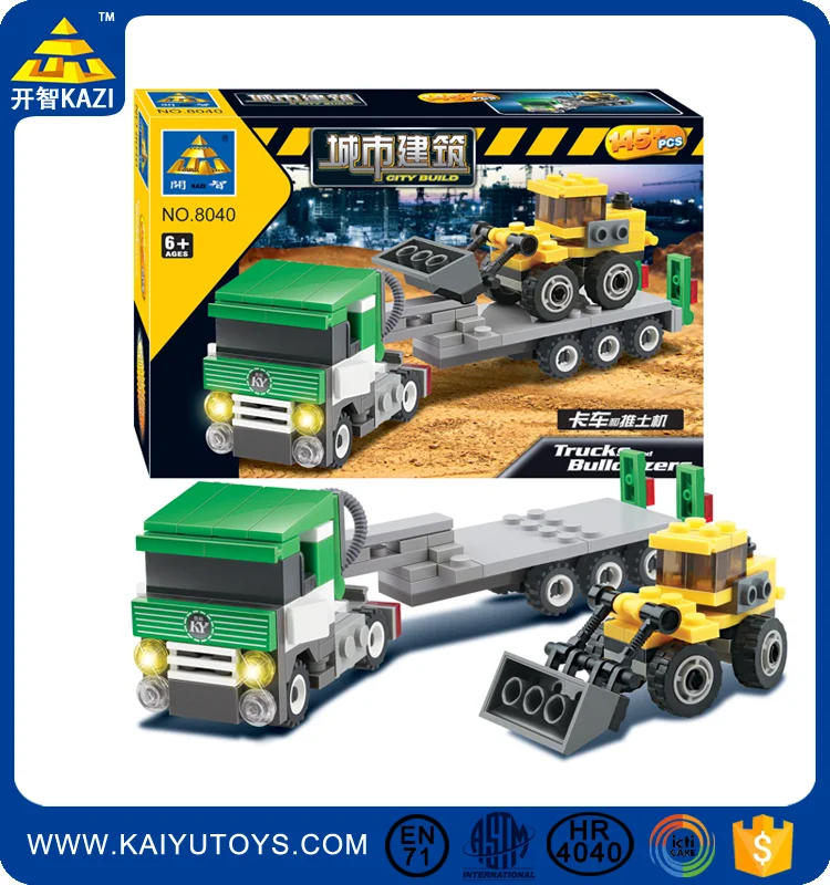 Kazi Plastic Building Blocks Toys Big Contruction Truck Toys Car Toy 