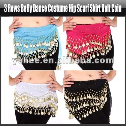 Wholesale 6 pieces 88 coins shining sequins Hip Scarf Belt Chain Belly Dance NEW