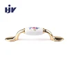 HJY Antique Brass cabinet handles and knobs ceramic furniture hardware