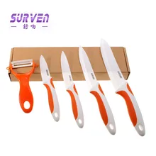 2015 New Arrival Kitchen Knives 3 4 5 6 in Zirconia Ceramic Knife Set + Peeling Machine Multi Color Processing Sheath Cooking