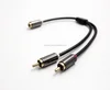 High quality 2 male RCA to 1 female cable y splitter phono cable for av video
