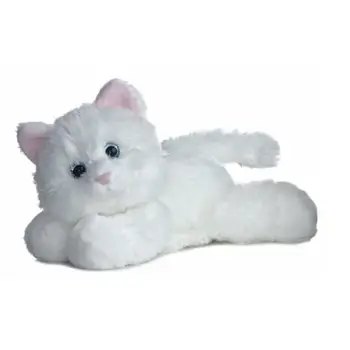 stuffed white cat