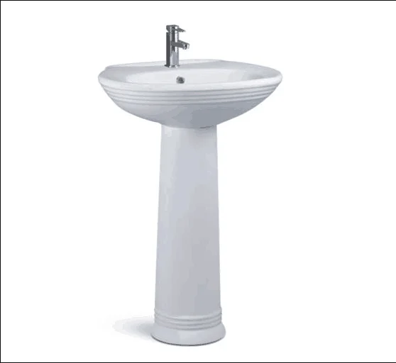 popular design  bathroom ceramic two piece  pedestal wash basin C-359