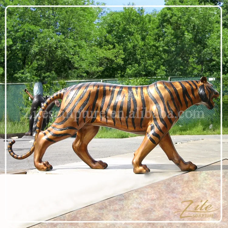 outdoor tiger sculpture