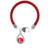 Leather jewelry bracelet fortitude women society sticker enamel drop shape charms 1913 delta pendant bracelet wholesale