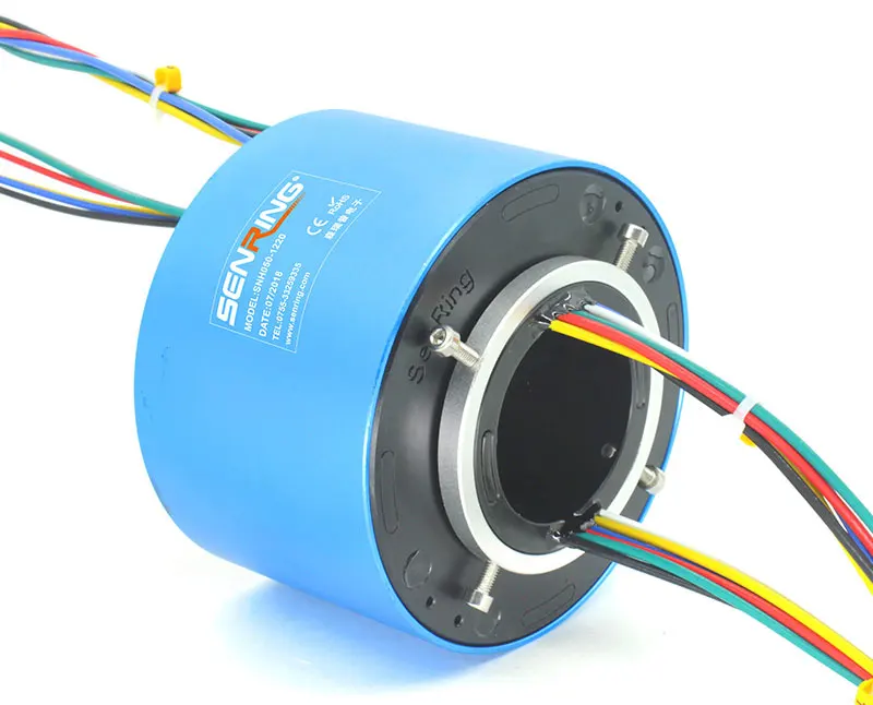 6/12/18/24 Wires Power Slip Ring ,ID50 mm OD 119mm, Hollow Shaft Slip ...