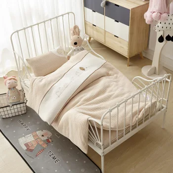 3 Piece Baby Bed Set With Sheet Patchwork Cotton Toddler Bedding