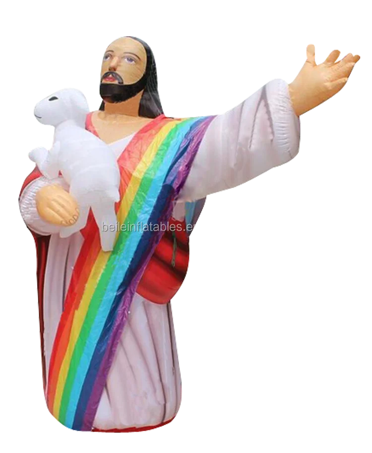 Outdoor Holding Lamb Giant Inflatable Jesus Buy Inflatable Model
