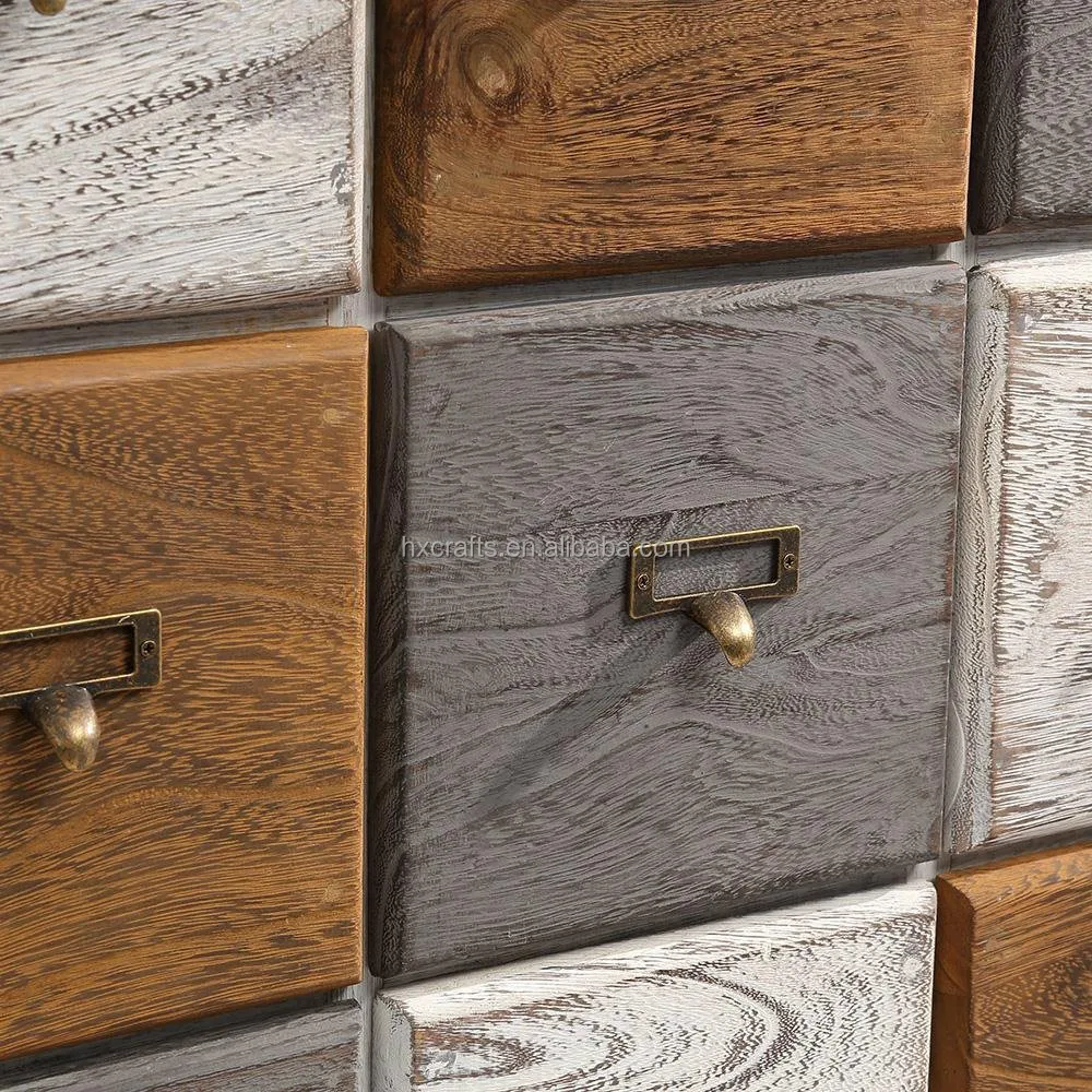 Nieuwe vintage antieke dressoir kast met 9 laden houten kasten ...