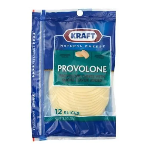 Kraft Natural Provolone Deli Fresh Cheese Slice, 8 Ounce -- 10 per case.