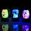 Halloween scene costumes Halloween jack-o '-lantern skeleton lantern small night light gradually changing color kerosene lamp mo