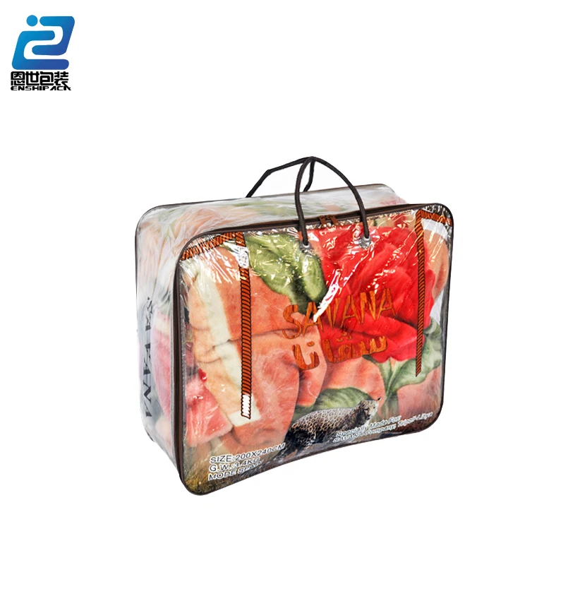 Plastic Nonwoven Handle Pvc Blanket Bag Packaging With Zipper Buy