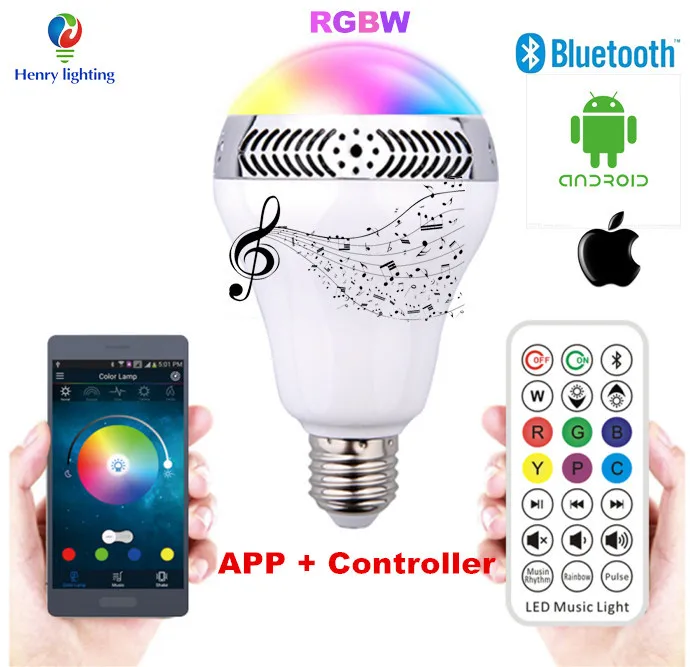 Alibaba Express Led Music Bulb Colorful Speaker Bulb E27 Led Bulb Socket With Bluetooth Remote