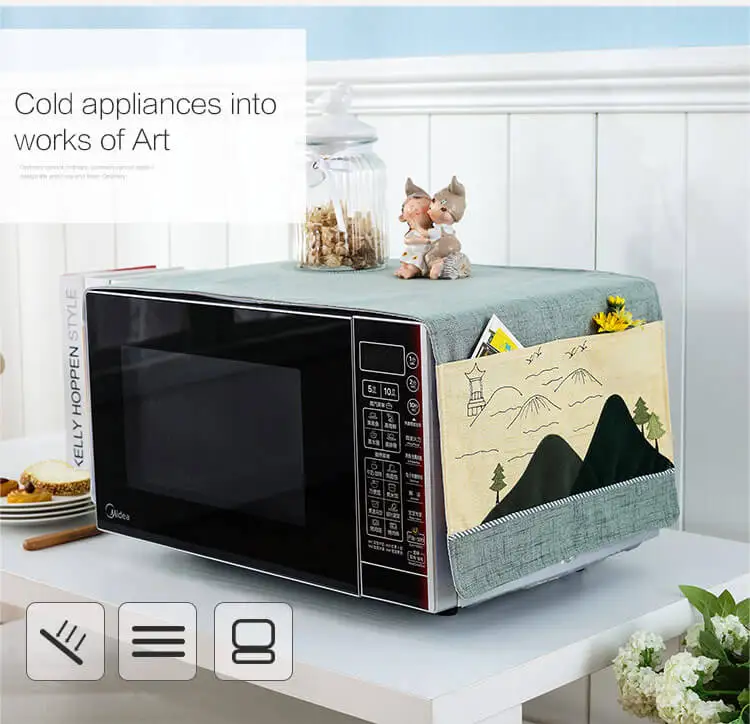 Microwave Oven Cover Microwave Oven Cover With Side Storage Bag Cloth