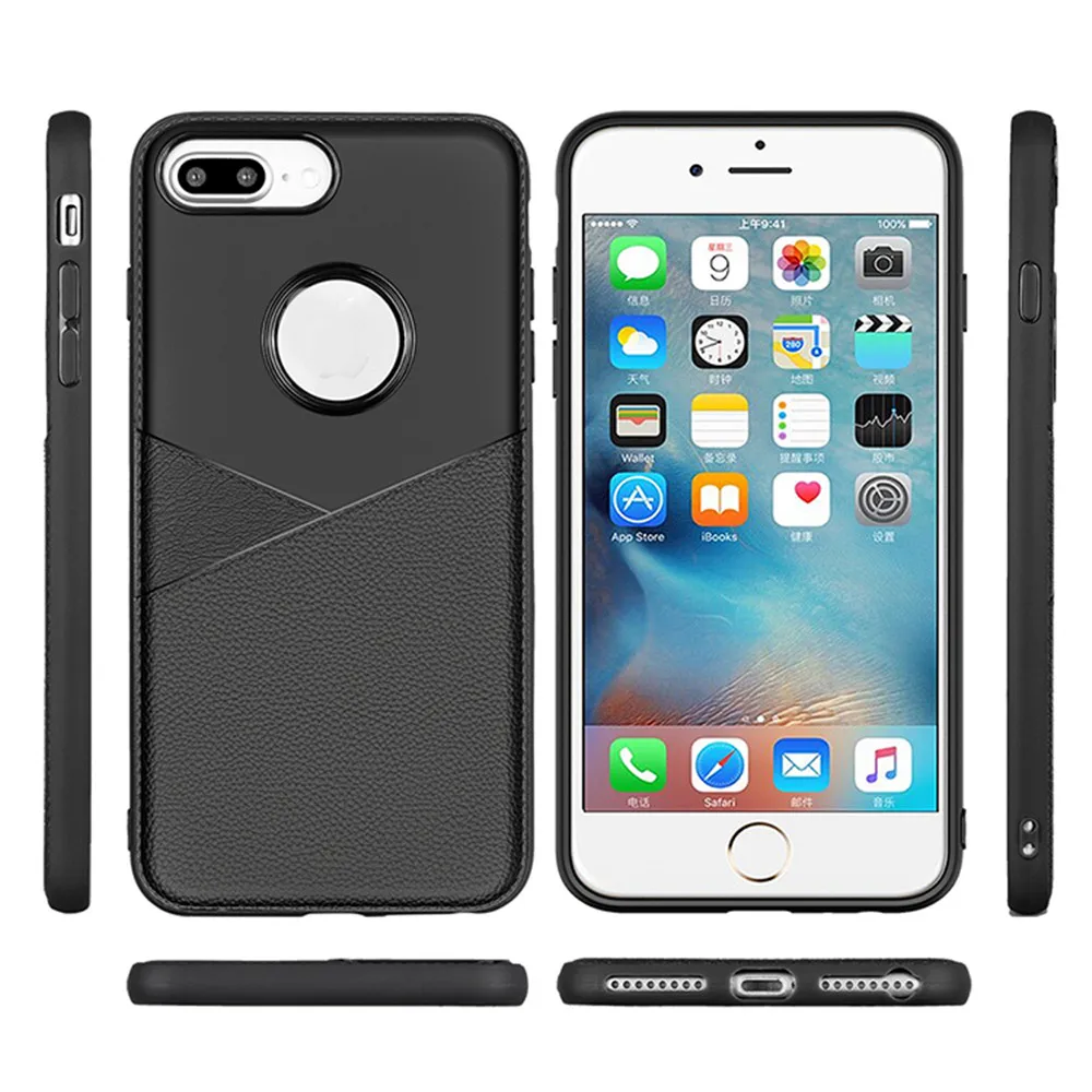 Luxury Shockproof Soft TPU Case For iPhone 6 7 8 plus Business Style Cover