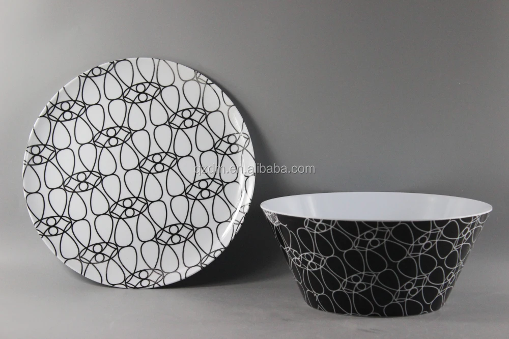 Round Shape Melamine Large Plates And Bowls