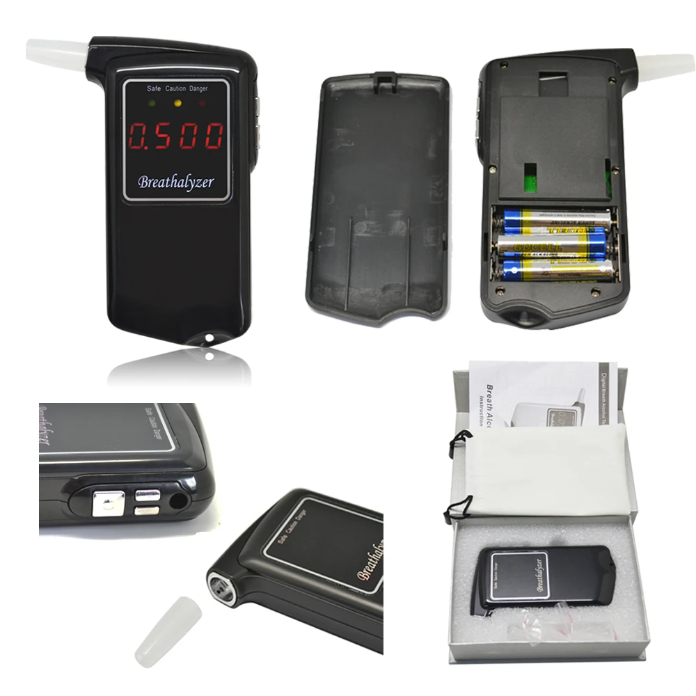 At858 Black Ipega Alcohol Tester Alcohol Breathalyzers Lcd Display