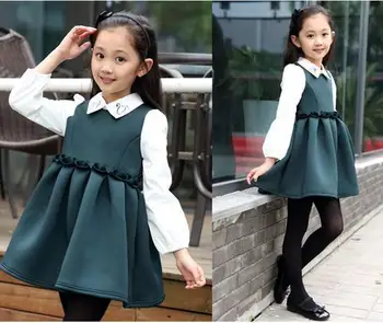 2015 Gaya Korea Desain Trendi Pakaian Anak Anak Lengan Panjang Beludru Putri Gaun Pengantin Untuk Anak Perempuan Buy Dress Untuk Anak Perempuangaun