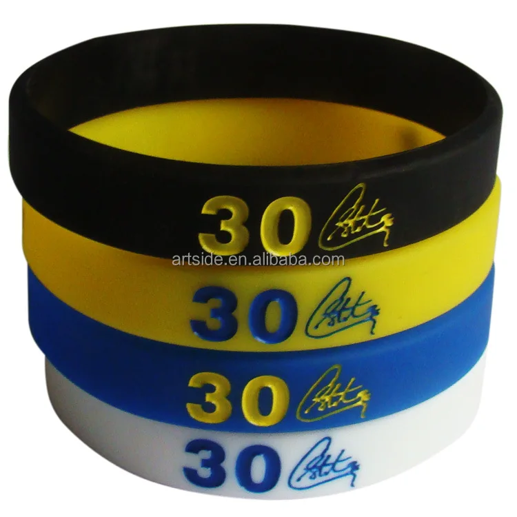 4pcs Set Curry Basketball Bracelets Sports Wrist Strap Silicone New 4pcs Set Curry Basketball Bracelets Sports Wrist Strap Silicone New Thickening Product On