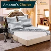 Non-toxic SNOW SILK Luxury Silk 22MM Fitted Sheet, Bedspread ,Bed Sheets with Solid Dyed, Hypoallergenic