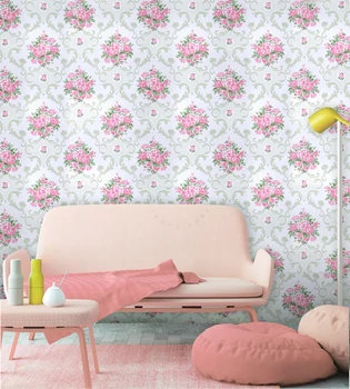 Black Damask Flower Self-Adhesive Wallpaper Peel and Sticker Decor Bedroom Vinyl