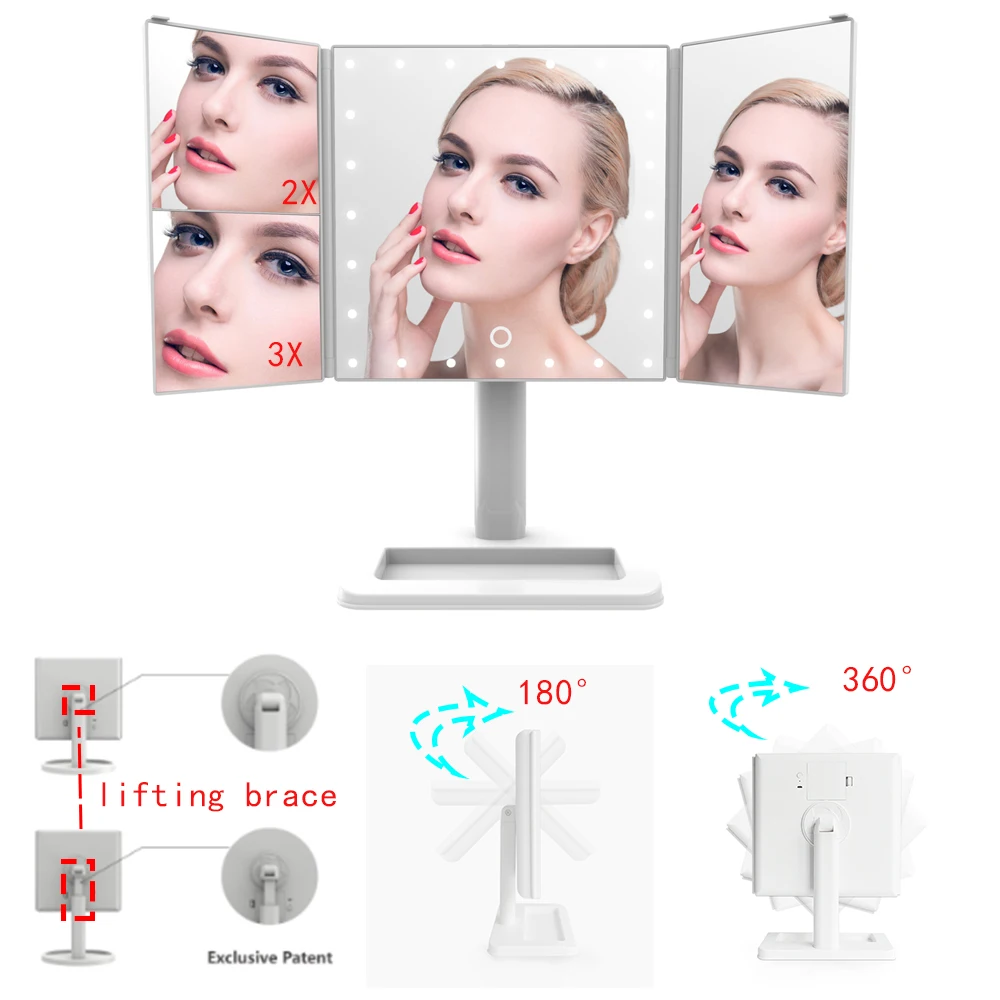Smart LED Lighted Makeup Cosmetic Mirror with Lights for Promotive Gift