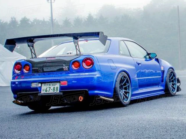 Auto Select Style Carbon Fiber Rear Spoiler For 1999-2002 Nissan R34 ...