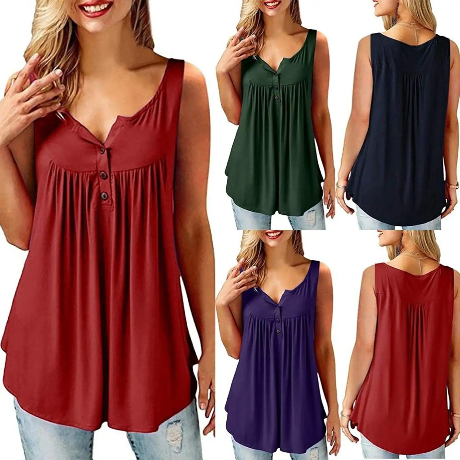 long flowy tank tops