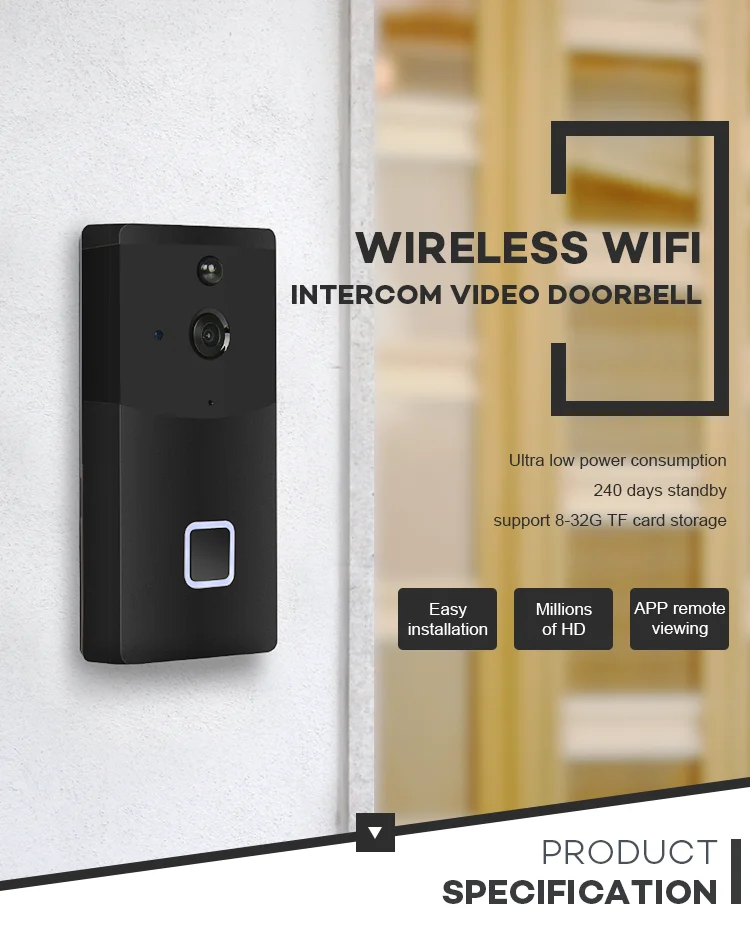 Commercial Long Range Wifi Video Wireless Doorbell For Loud Warehouse Buy Wireless Doorbell Wifi Video Doorbell Long Range Wireless Doorbell Product