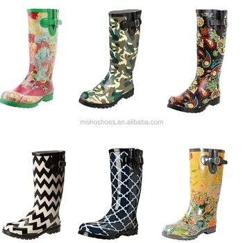 trendy rubber boots