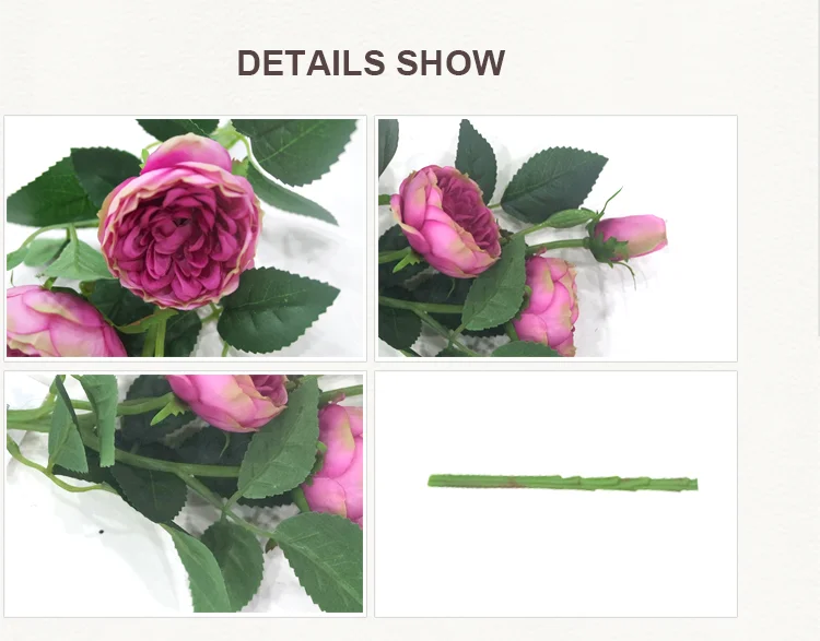 Single Stem Real Touch Artificial Red Open Rose Flowers Artificial