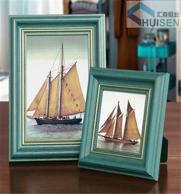 Tabletop blue PS photo frame with screws