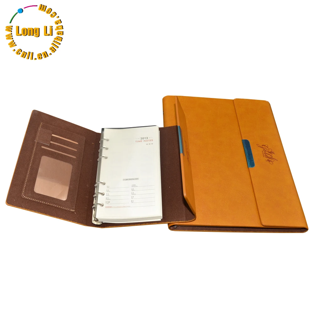 Promotional A4/a5 Classic Leather Business Pu Journal Dairy With Magnet ...