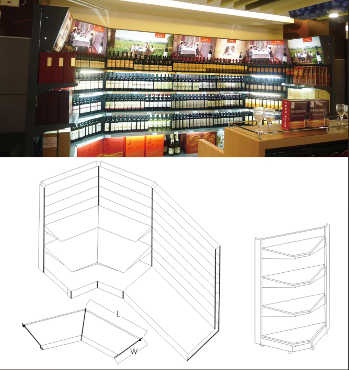 corner wall shelving