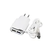 RJC4062 5V 1A US PLUG TWO USB PORTS wall travel charger cable set
