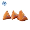 1.5M Customized Logo Orange Advertising Inflatable Pyramid Floating Water Buoy For Swimming Race Marker