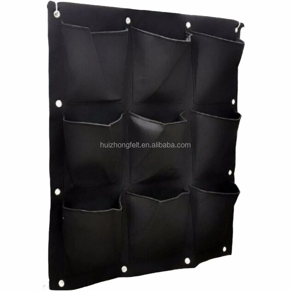 Wall Pocket Planter,Kisstaker 9 Pockets Vertical Wall Planter Bags Wall