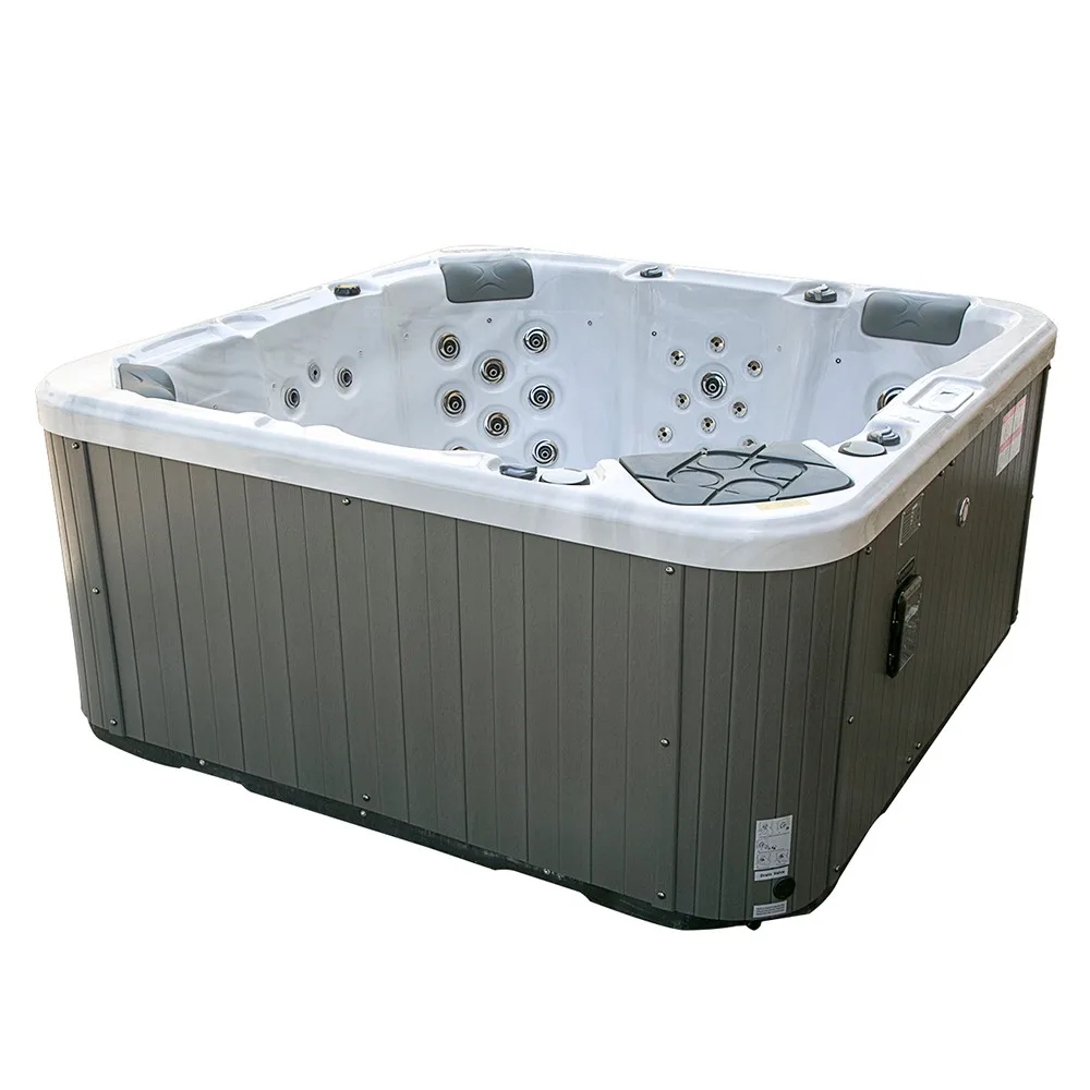 Outdoor Acrylic Freestanding Mini Hydro Hot Tub Spa With Ladder Led Light Buy Freestanding Hot