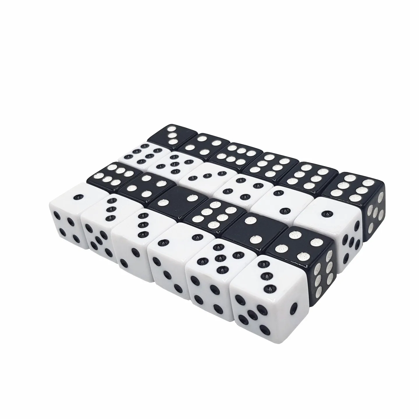 16mm Precision Black Dice With White Dots Buy 16mm Black Diceblack Dicedice Product On