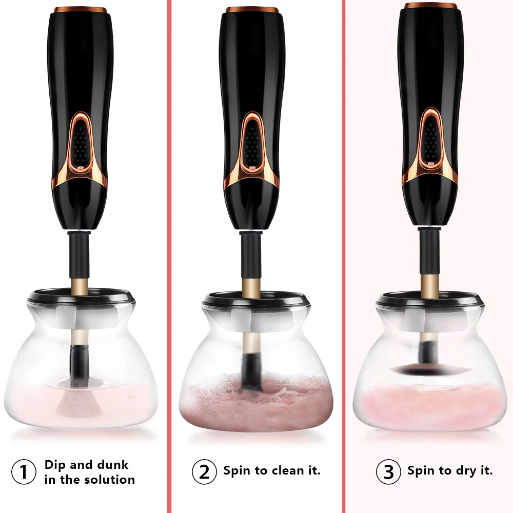 Electric Makeup Brush Cleaner And Dryer Battery Operated Portable