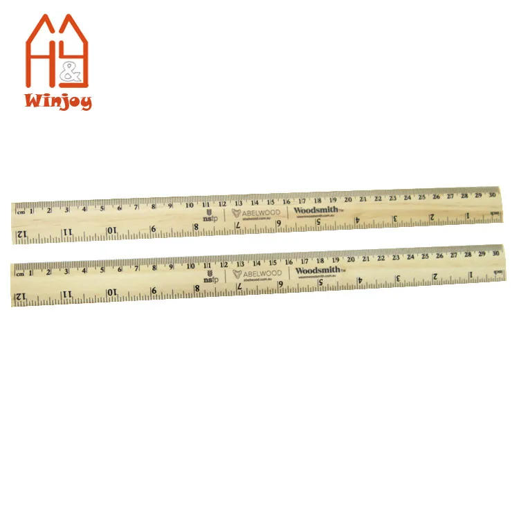 Wholesale And Custom Ecofriendly Wood Ruler,Measuring Ruler 2 Scale 12