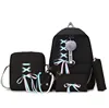 2019 Girl School Bag for Teenage Solid Backpack College Wind Schoolbag Women High Student Bag Black Lace Bow Bundle Backpack