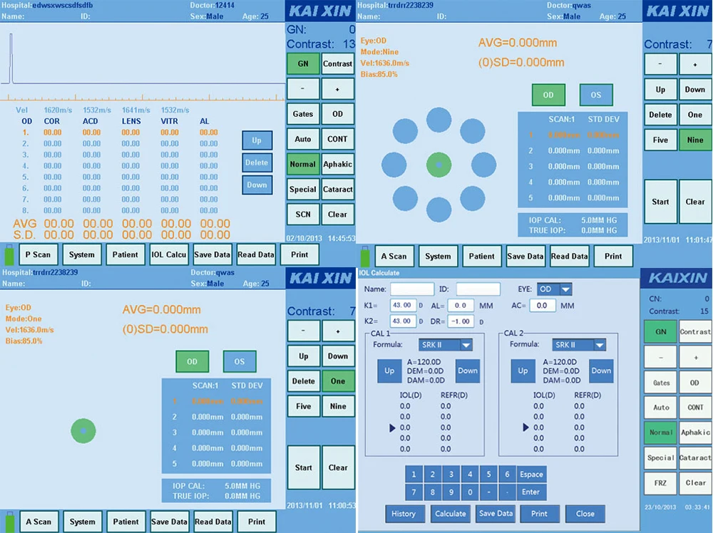 biometer pachymeter scanner ophthalmic ultrasound a b scan medical equipment for biometry eye BS-OD1-AP
