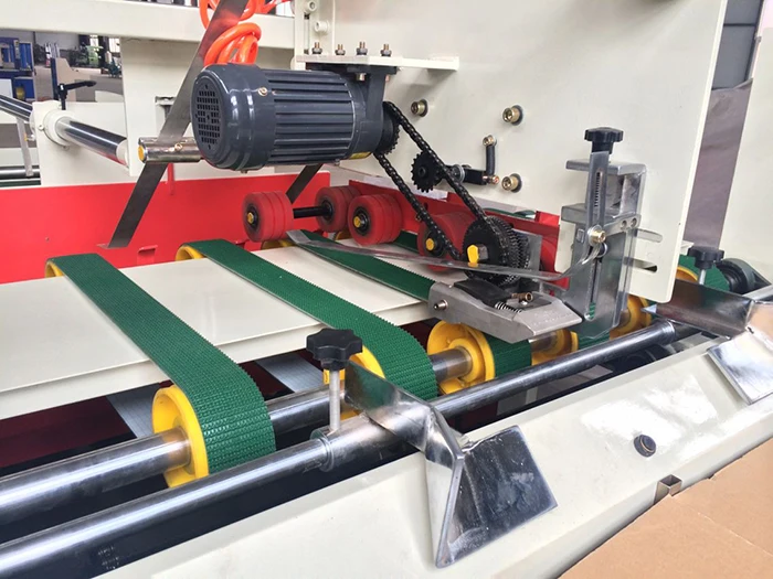 Semiauto semiautomatic standard Crash Lock Bottom corrugated carton box folder gluer with ce 